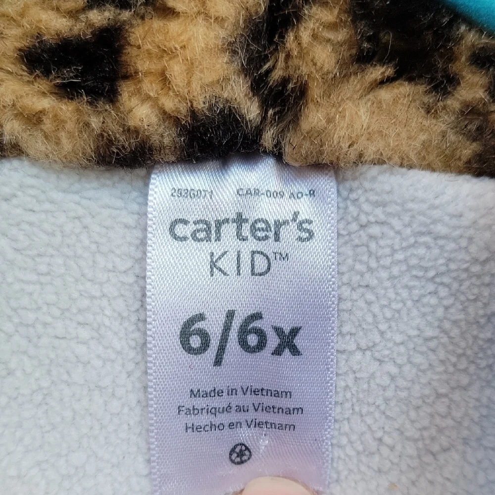 Carter's Kids Leopard Print Faux Fur Vest Size 6